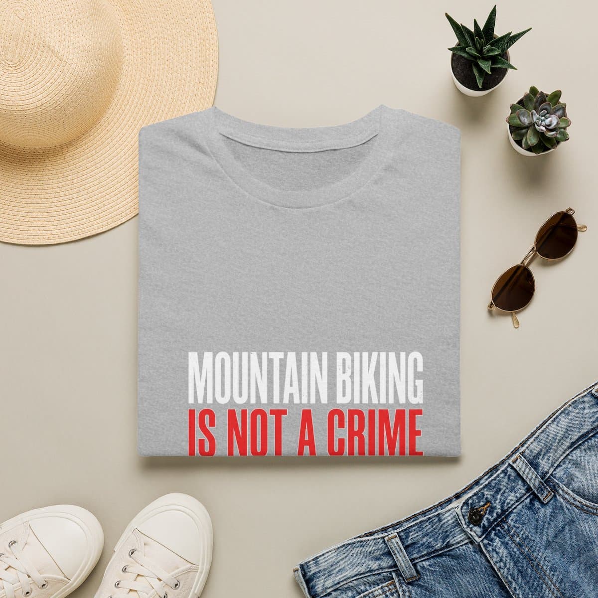 T-Shirt — "Is Not a Crime" Bold Statement Tee