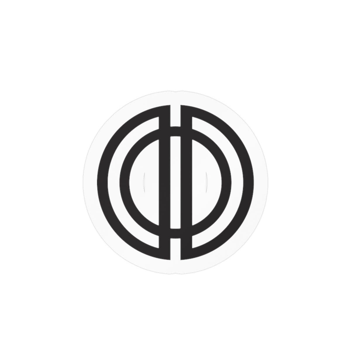 Classic DOD Logo Vinyl Decal - Black with White Edges