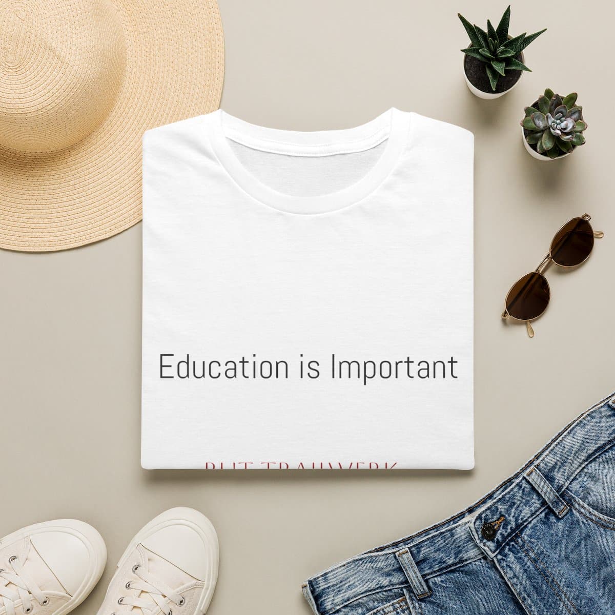 Education Is Important T-Shirt — Minimalist Inspirational Tee for Teachers & Students