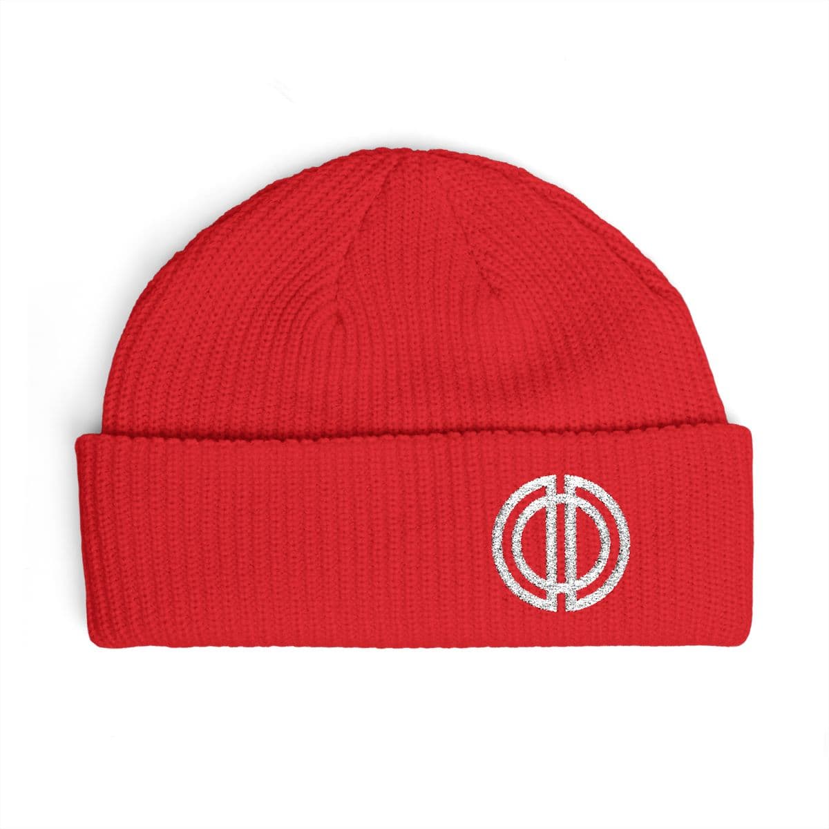 Unisex Adult Embroidered DOD Monogram Cuff Beanie — Cozy Knit Winter Hat
