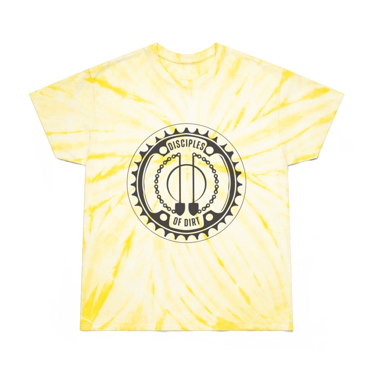 Adult Unisex Tie-Dye Tee - DOD Shovel Chest Logo, Spiral Color